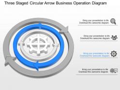 Lh three staged circular arrow business operation diagram powerpoint template