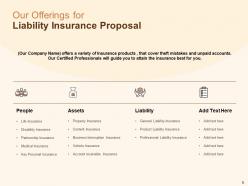 Liability insurance proposal powerpoint presentation slides