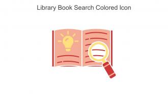 Library Book Search Colored Icon In Powerpoint Pptx Png And Editable Eps Format