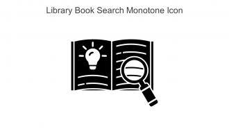 Library Book Search Monotone Icon In Powerpoint Pptx Png And Editable Eps Format