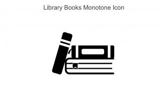 Library Books Monotone Icon In Powerpoint Pptx Png And Editable Eps Format