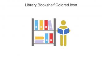 Library Bookshelf Colored Icon In Powerpoint Pptx Png And Editable Eps Format