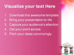 Library education powerpoint backgrounds and templates 1210