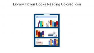 Library Fiction Books Reading Colored Icon In Powerpoint Pptx Png And Editable Eps Format