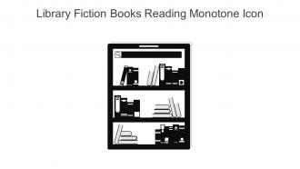 Library Fiction Books Reading Monotone Icon In Powerpoint Pptx Png And Editable Eps Format