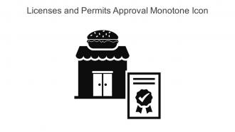 Licenses And Permits Approval Monotone Icon In Powerpoint Pptx Png And Editable Eps Format
