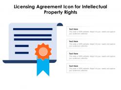 Licensing agreement icon for intellectual property rights