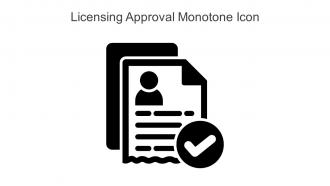 Licensing Approval Monotone Icon In Powerpoint Pptx Png And Editable Eps Format