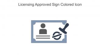 Licensing Approved Sign Colored Icon In Powerpoint Pptx Png And Editable Eps Format