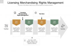 Licensing merchandising rights management ppt powerpoint presentation professional cpb