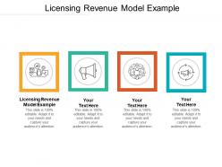 Licensing revenue model example ppt powerpoint presentation infographics slides cpb