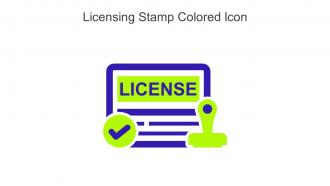 Licensing Stamp Colored Icon In Powerpoint Pptx Png And Editable Eps Format