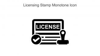 Licensing Stamp Monotone Icon In Powerpoint Pptx Png And Editable Eps Format