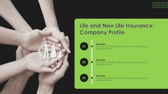 Life And Non Life Insurance Company Profile Ppt Powerpoint Presentation File Aids