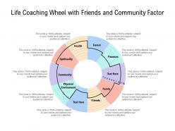 Life coaching wheel with friends and community factor