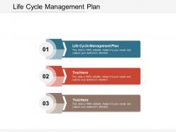 Life cycle management plan ppt powerpoint presentation summary styles cpb