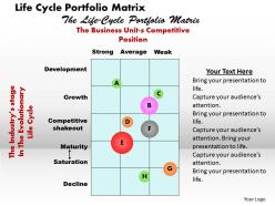 Life cycle portfolio matrix powerpoint presentation slide template
