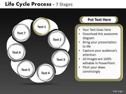 Life cycle process 7 stages powerpoint templates graphics slides 0712