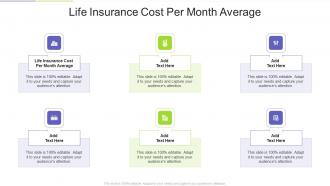 Life Insurance Cost Per Month Average In Powerpoint And Google Slides Cpb