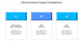 Life Insurance Types Comparison Ppt Powerpoint Presentation Outline Graphic Tips Cpb