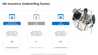 Life Insurance Underwriting Factors In Powerpoint And Google Slides Cpb