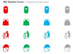 Life jacket garbage bin engineer ppt icons graphics