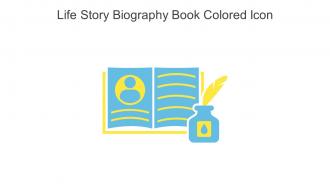Life Story Biography Book Colored Icon In Powerpoint Pptx Png And Editable Eps Format