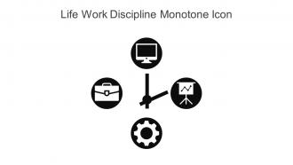 Life Work Discipline Monotone Icon In Powerpoint Pptx Png And Editable Eps Format