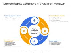 Lifecycle adaptive components of a resilience framework civil infrastructure construction management ppt icon