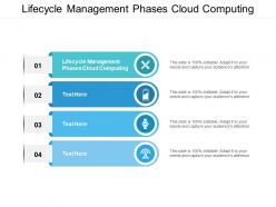 Lifecycle management phases cloud computing ppt powerpoint presentation slides deck cpb