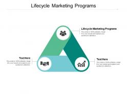 Lifecycle marketing programs ppt powerpoint presentation model cpb