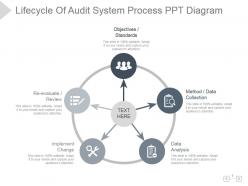 Lifecycle of audit system process ppt diagram