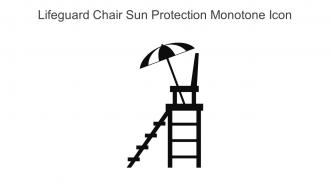 Lifeguard Chair Sun Protection Monotone Icon In Powerpoint Pptx Png And Editable Eps Format