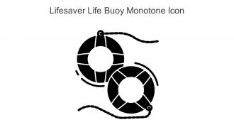 Lifesaver Life Buoy Monotone Icon In Powerpoint Pptx Png And Editable Eps Format