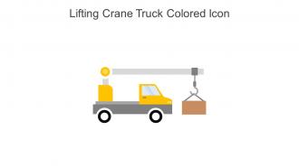 Lifting Crane Truck Colored Icon In Powerpoint Pptx Png And Editable Eps Format
