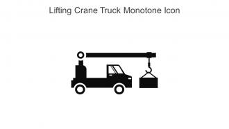 Lifting Crane Truck Monotone Icon In Powerpoint Pptx Png And Editable Eps Format