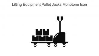 Lifting Equipment Pallet Jacks Monotone Icon In Powerpoint Pptx Png And Editable Eps Format