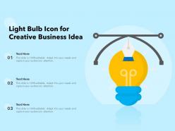 Light Bulb Icon For Creative Business Idea