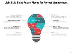Light Bulb Puzzle Pieces Management Performance Business Development Competition