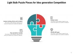 Light Bulb Puzzle Pieces Management Performance Business Development Competition