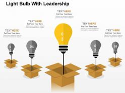 Light bulb with leadership flat powerpoint design