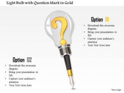 Light bulb with question mark in yellow color