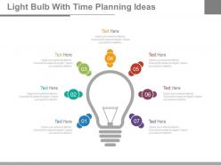 Light bulb with time planning ideas powerpoint slides