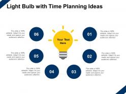 Light Bulb With Time Planning Ideas Technology Innvation Ppt Powerpoint Slides Template