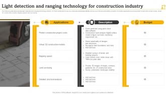 Light Detection And Ranging Technology For Construction Industry