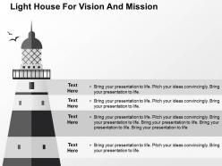 Light house for vision and mission flat powerpoint design