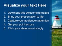 Light house travel powerpoint backgrounds and templates 1210