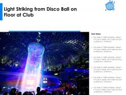 Light striking from disco ball on floor at club