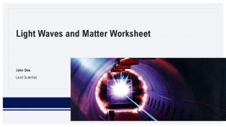 Light Waves And Matter Worksheet PPT Guidelines ACP PPT PowerPoint