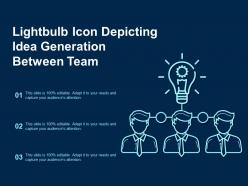 Lightbulb icon depicting idea generation between team